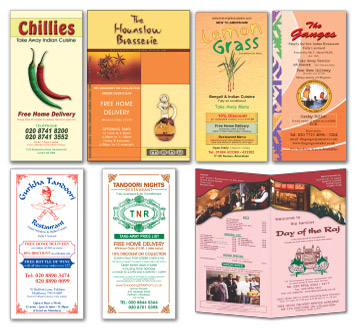 take away menu samples
